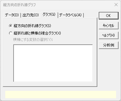 「縦方向の折れ線グラフ」グラフタブ 「縦方向の折れ線グラフ」グラフタブ
