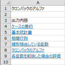 出力内容 出力内容