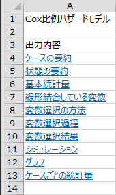出力内容 出力内容