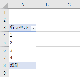 Q1を行フィールドへドラッグ Q1を行フィールドへドラッグ