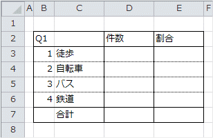 集計表の枠 集計表の枠